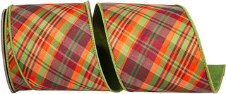 4" Diagonal Plaid Ribbon
