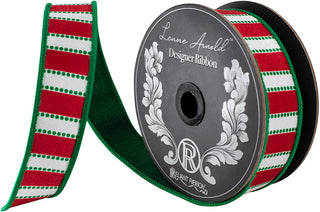 Dot Stripe Dupioni Ribbon 1.5" W