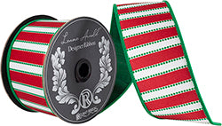 Dot Stripe Dupioni Ribbon 2.5" W