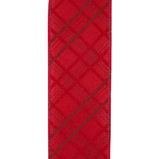 Glitter Plaid Linen Ribbon 2.5x50y W