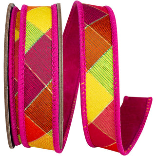 1" Fuchsia Diamond Ribbon