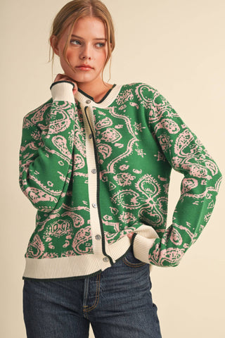 PAISLEY KNIT CARDIGAN