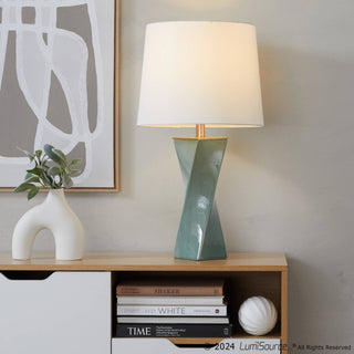 Curvo 27" Ceramic Sage Lamp
