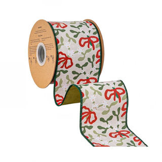 4" Mistletoe & Bows Ribbon