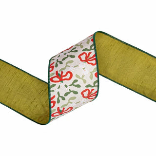 4" Mistletoe & Bows Ribbon