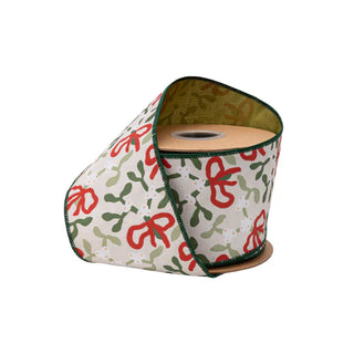4" Mistletoe & Bows Ribbon