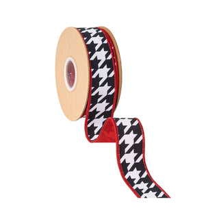 1.5" Houndstooth Wired Ribbon