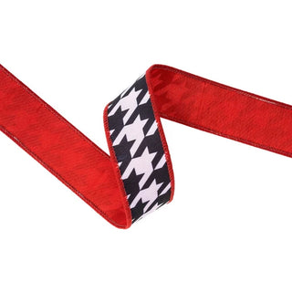 1.5" Houndstooth Wired Ribbon