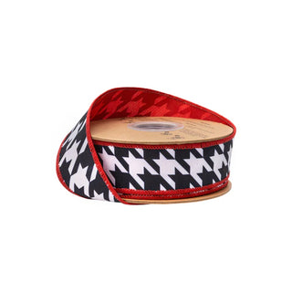 1.5" Houndstooth Wired Ribbon