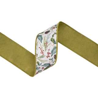 2.5" Christmas Botanicals Ribbon