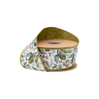 2.5" Christmas Botanicals Ribbon