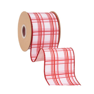 4" Red Plaid Ribbon