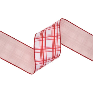 4" Red Plaid Ribbon