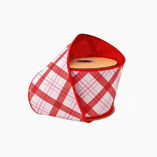 4" Red Lattice Ribbon