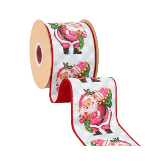 4" Pink Santa Ribbon