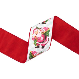 4" Pink Santa Ribbon