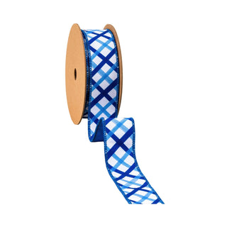 1.5" Blue White Stripe