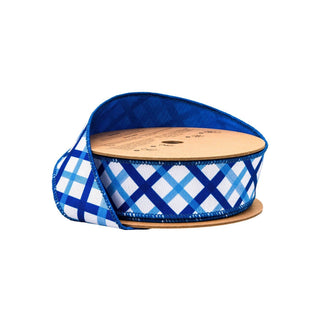 1.5" Blue White Stripe