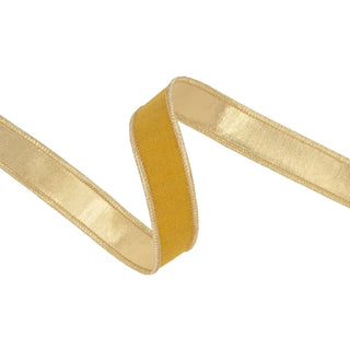 1" Yellow Metallic Ribbon