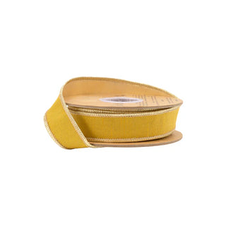 1" Yellow Metallic Ribbon
