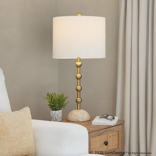 Malibu 27" Table Lamp OW Shade