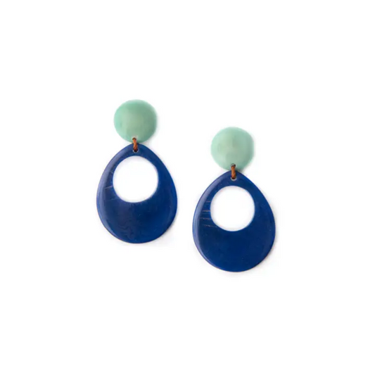 Mimi Earrings - Celeste/Royal Blue