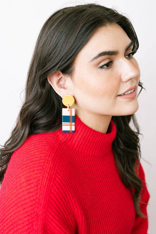 Nutcracker Plaid Cabana Earrings