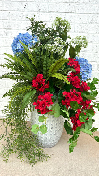 UV Patriotic Potted Arrangement
