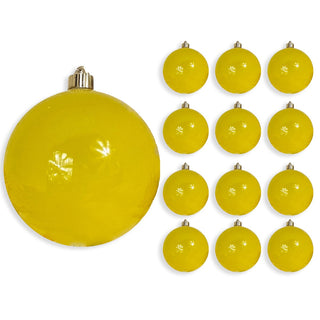 6" Yellow Shatterproof Ornament