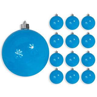 6" Blue Shatterproof Ornament