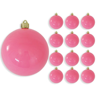 6" Pink Shatterproof Ornament