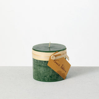 3" Holly Pillar Candle Unscented