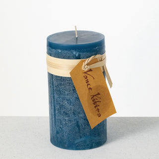 6" Blue Pillar Candle
