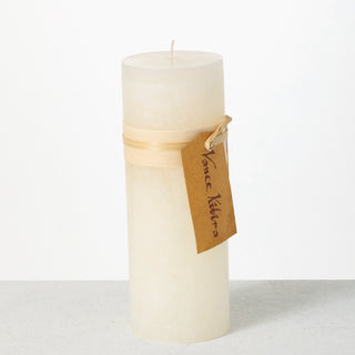 9" White Candle Unscented