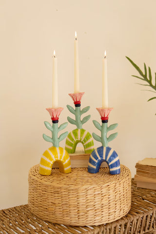Flower Taper Candle Holders