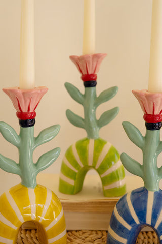Flower Taper Candle Holders