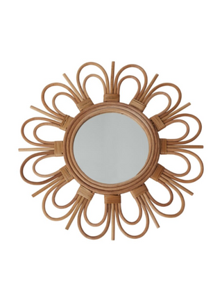 Wooden Scallop Wall Mirror