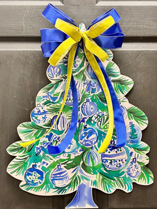 Blue Green Tree Door Hanger