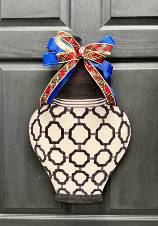 Black Ginger Jar Door Hanger