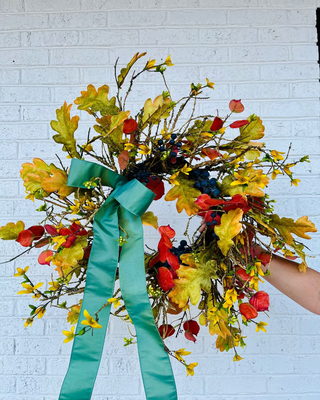Berry Blue Foliage Wreath