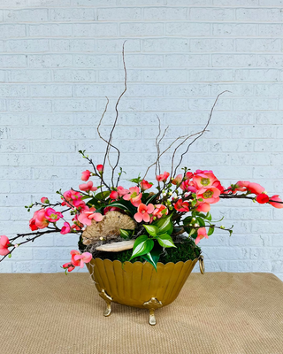 Gilded Peach & Petals Arrangement
