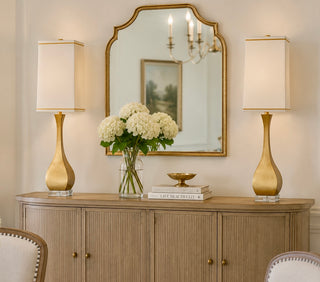 Gold Leaf Table Lamp 43"
