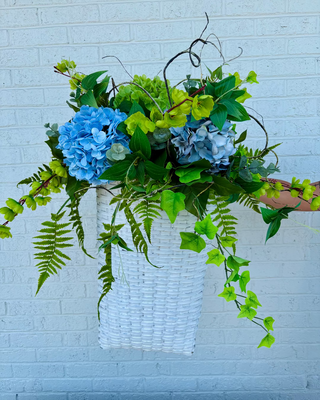 Botanical Hydrangea Door Basket