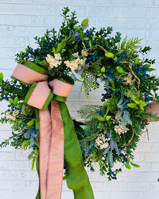 Blueberries & Cream Botanical Wreath