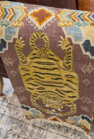 Tibetan Tigers Fringe Throw