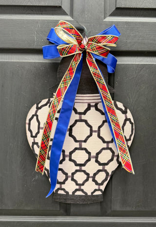 Black Ginger Jar Door Hanger