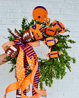 Go Tigers Clemson Wreath