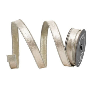 Champagne Satin Velvet Ribbon