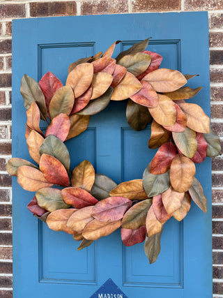 Fall Magnolia Wreath