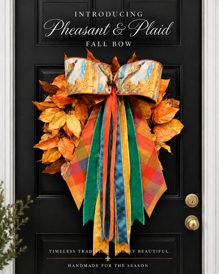 Pheasant & Plaid Fall Bow